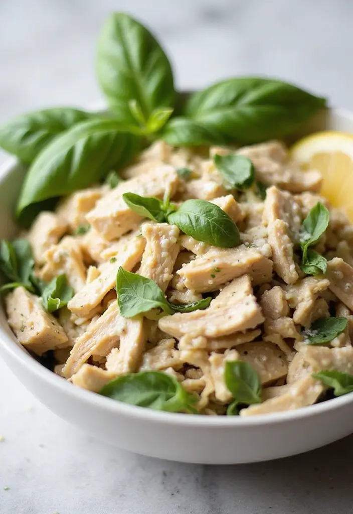 27 Whole30 Chicken Salad Recipes That Are Fresh & Creamy 2 27 Whole30 Chicken Salad Recipes That Are Fresh & Creamy - 1. Lemon Basil Chicken Salad