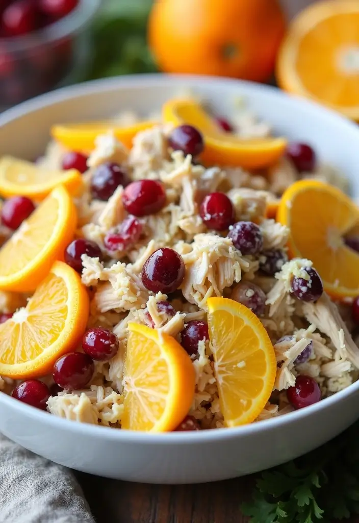 27 Whole30 Chicken Salad Recipes That Are Fresh & Creamy 15 27 Whole30 Chicken Salad Recipes That Are Fresh & Creamy - 14. Orange Cranberry Chicken Salad