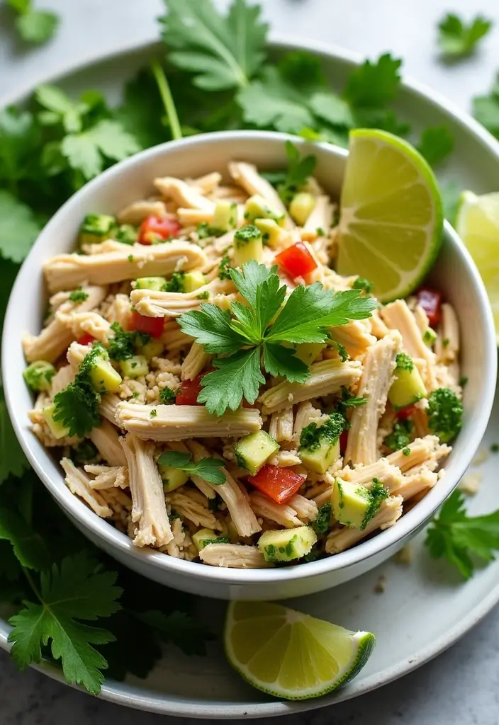 27 Whole30 Chicken Salad Recipes That Are Fresh & Creamy 17 27 Whole30 Chicken Salad Recipes That Are Fresh & Creamy - 16. Cilantro Lime Chicken Salad