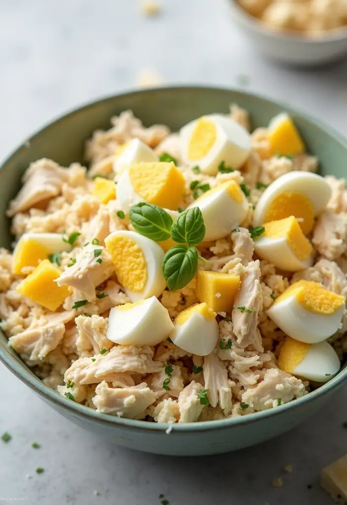 27 Whole30 Chicken Salad Recipes That Are Fresh & Creamy 19 27 Whole30 Chicken Salad Recipes That Are Fresh & Creamy - 18. Egg and Chicken Salad