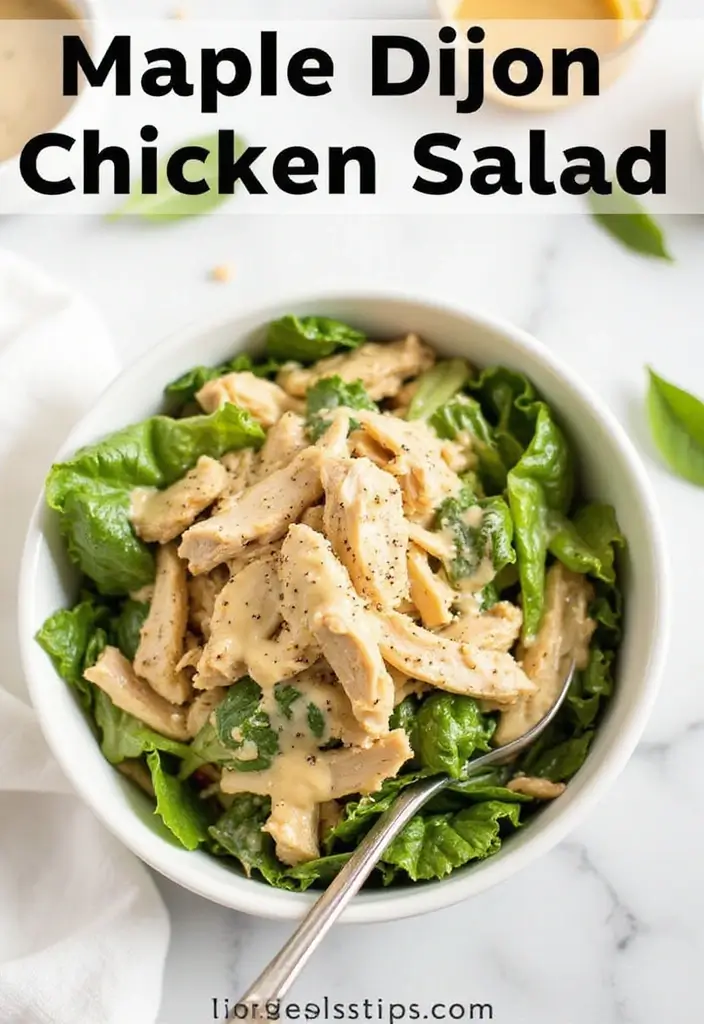 27 Whole30 Chicken Salad Recipes That Are Fresh & Creamy 22 27 Whole30 Chicken Salad Recipes That Are Fresh & Creamy - 21. Maple Dijon Chicken Salad