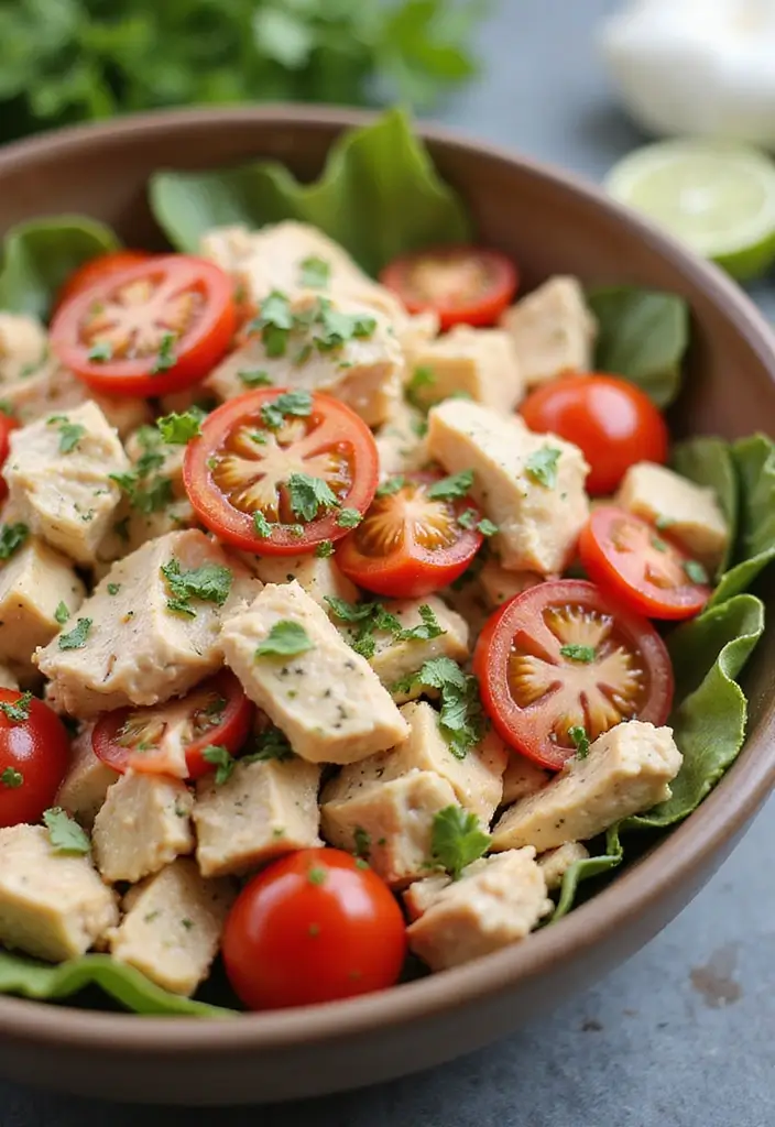 27 Whole30 Chicken Salad Recipes That Are Fresh & Creamy 25 27 Whole30 Chicken Salad Recipes That Are Fresh & Creamy - 24. Savory Tomato Chicken Salad