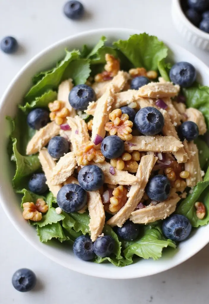 27 Whole30 Chicken Salad Recipes That Are Fresh & Creamy 28 27 Whole30 Chicken Salad Recipes That Are Fresh & Creamy - 27. Blueberry Chicken Salad