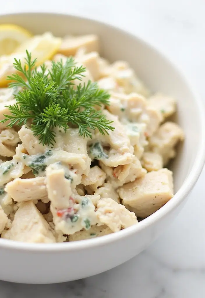 27 Whole30 Chicken Salad Recipes That Are Fresh & Creamy 5 27 Whole30 Chicken Salad Recipes That Are Fresh & Creamy - 4. Creamy Dill Chicken Salad