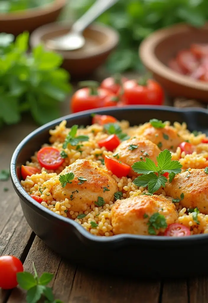 28 Cheesy Chicken and Rice Casserole Recipes That Scream Comfort - 14. Mediterranean Chicken and Rice Casserole