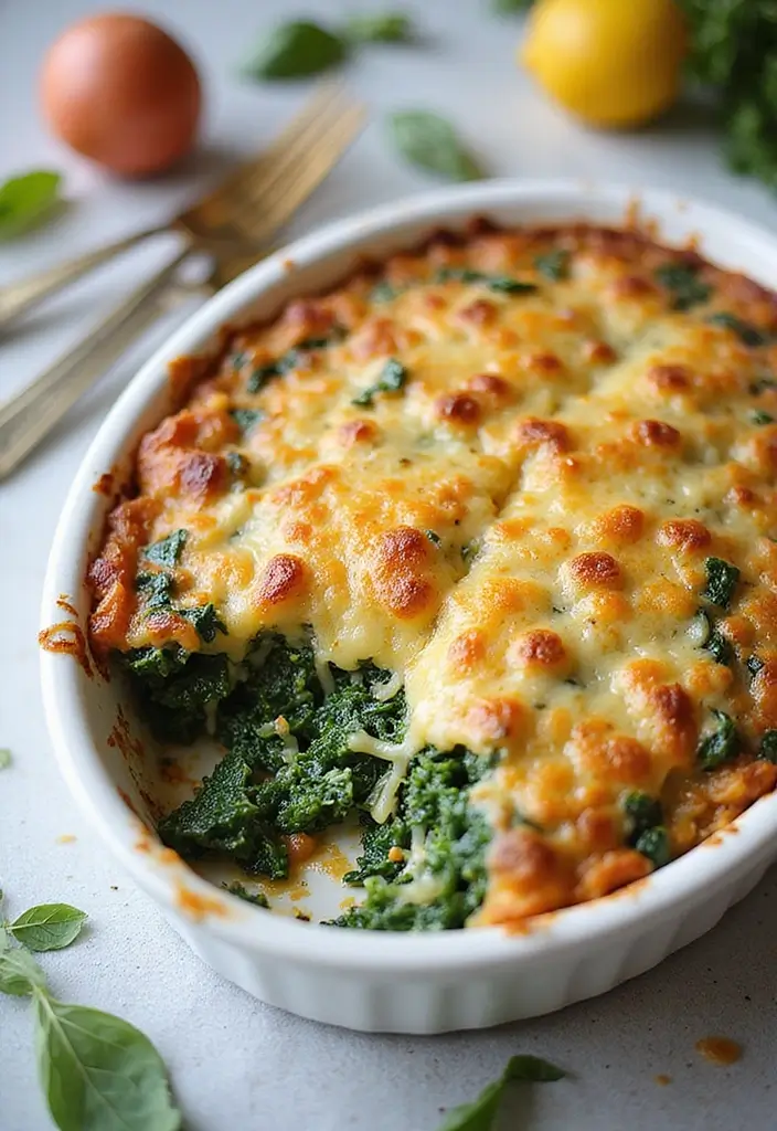 28 Cheesy Chicken and Rice Casserole Recipes That Scream Comfort - 2. Healthy Spinach and Cheese Chicken Casserole