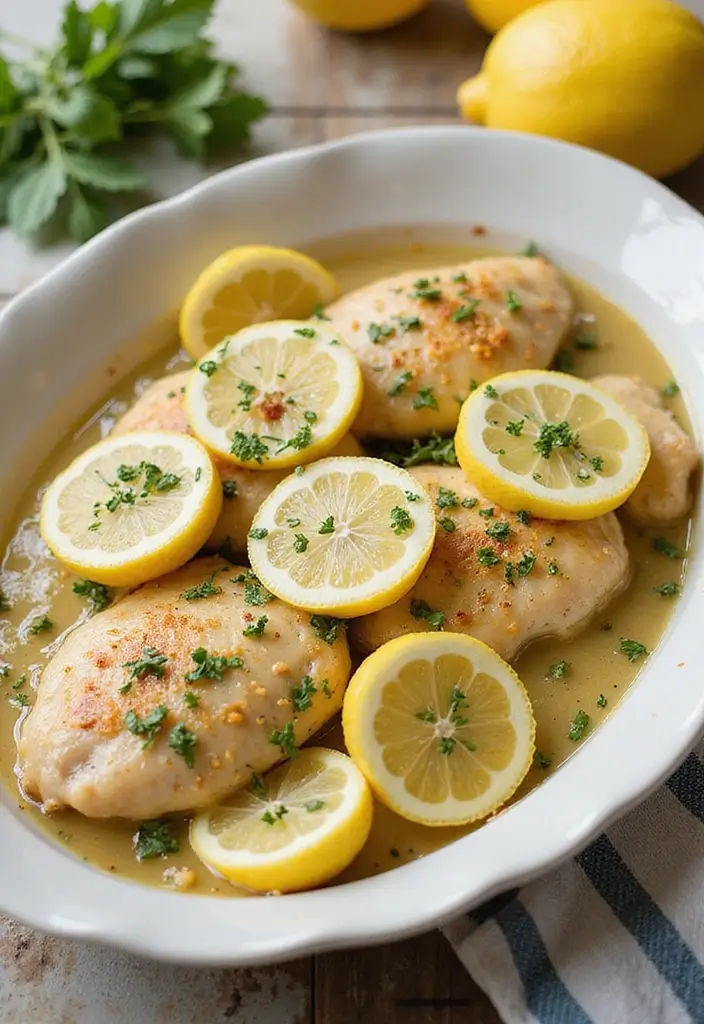 28 Cheesy Chicken and Rice Casserole Recipes That Scream Comfort - 6. Lemon Herb Chicken and Rice Casserole