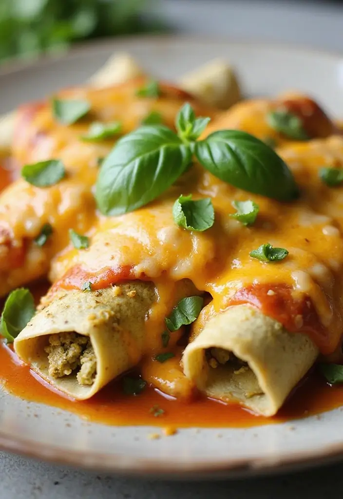 28 Chicken Enchiladas with White Sauce Recipes That Feel Creamy & Rich - 17. Pesto Chicken Enchiladas with Cheese