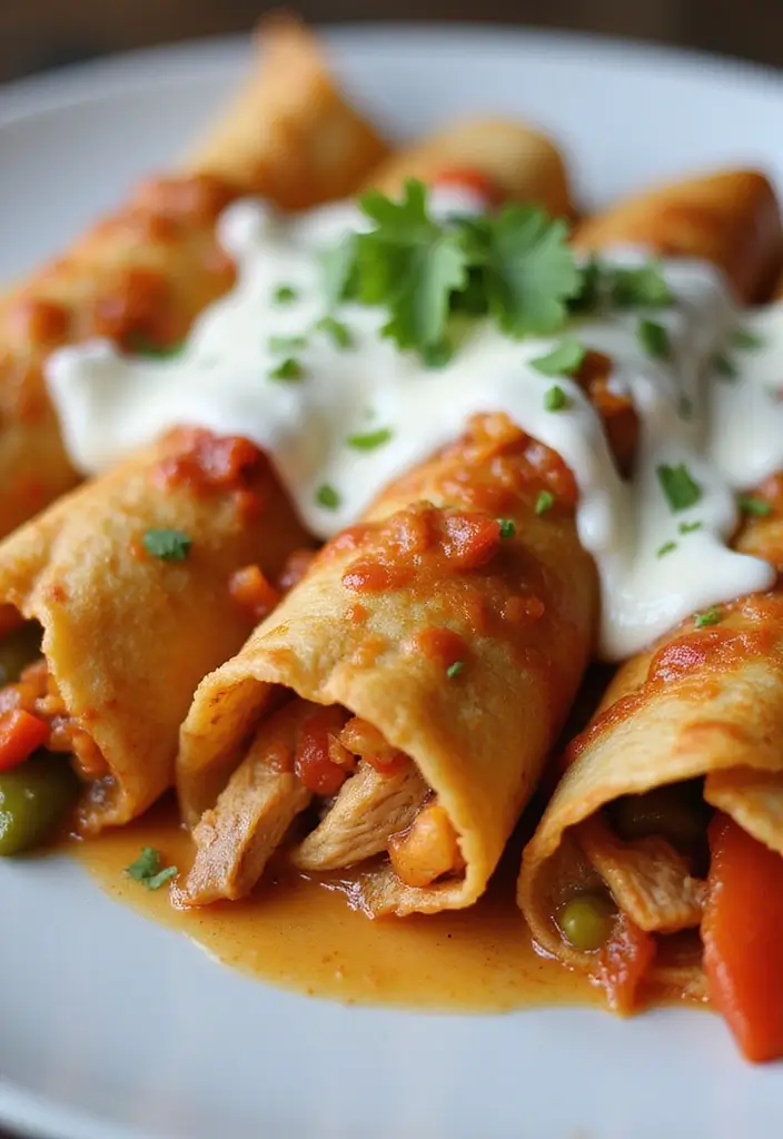 28 Chicken Enchiladas with White Sauce Recipes That Feel Creamy & Rich - 21. Chicken Enchiladas with Roasted Peppers