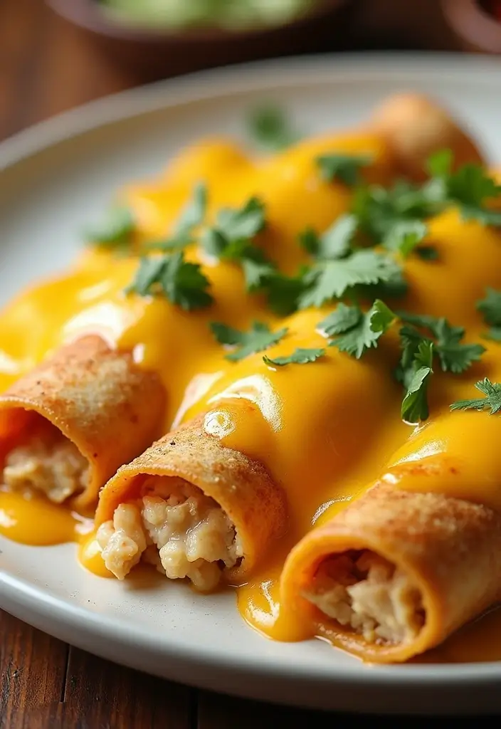 28 Chicken Enchiladas with White Sauce Recipes That Feel Creamy & Rich - 23. Chicken Enchiladas with Cheesy Corn Sauce