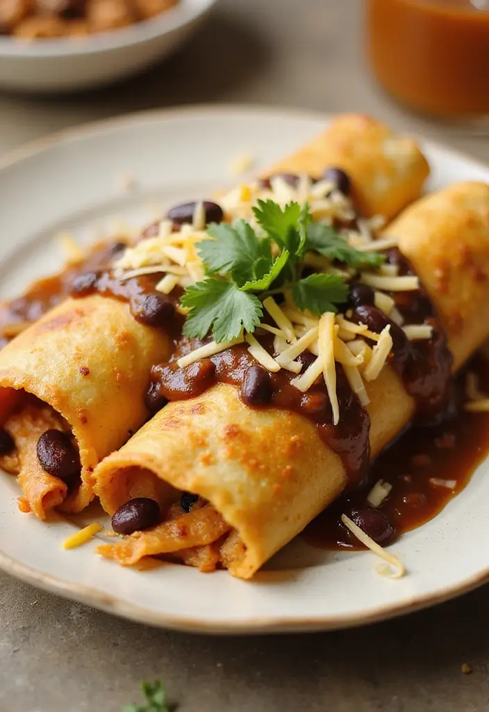 28 Chicken Enchiladas with White Sauce Recipes That Feel Creamy & Rich - 27. Chicken Enchiladas with Black Bean Sauce