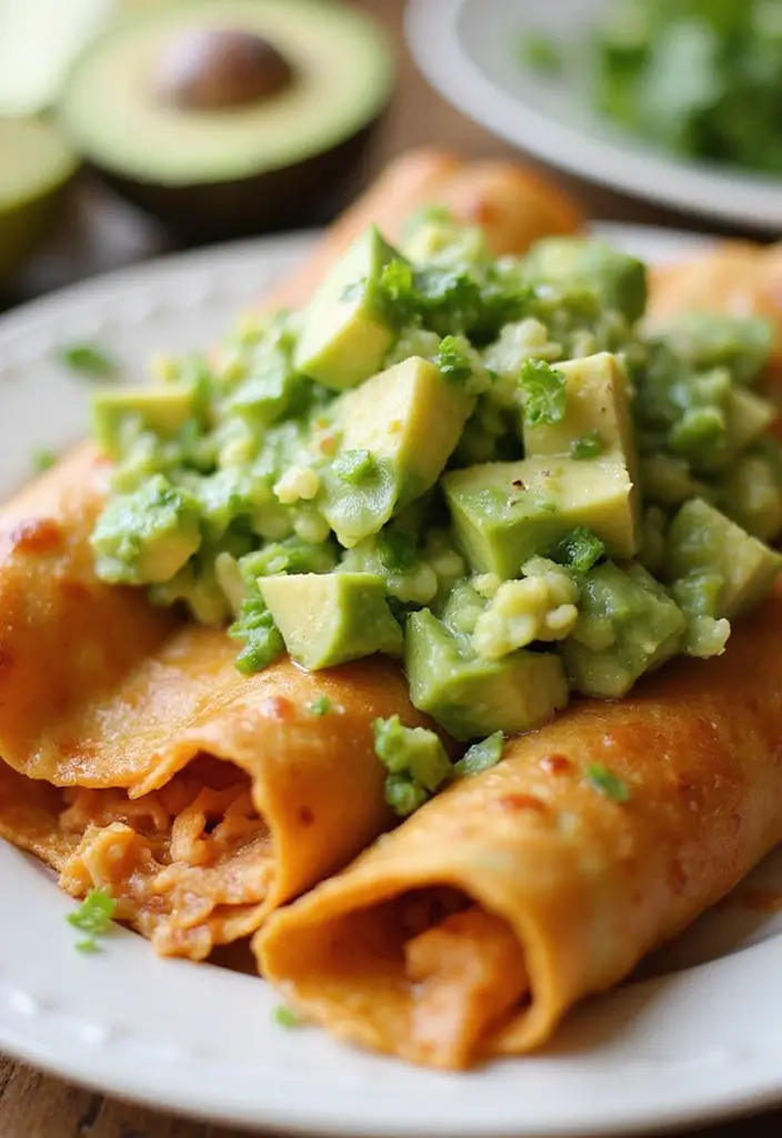 28 Chicken Enchiladas with White Sauce Recipes That Feel Creamy & Rich - 28. Chicken Enchiladas with Avocado Salsa