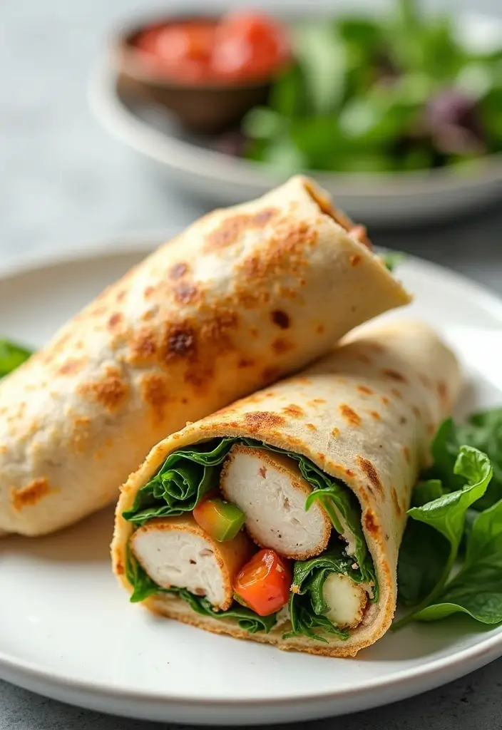 28 Chicken Goat Cheese Recipes That Feel Fancy & Delicious - 10. Mediterranean Chicken Goat Cheese Wraps