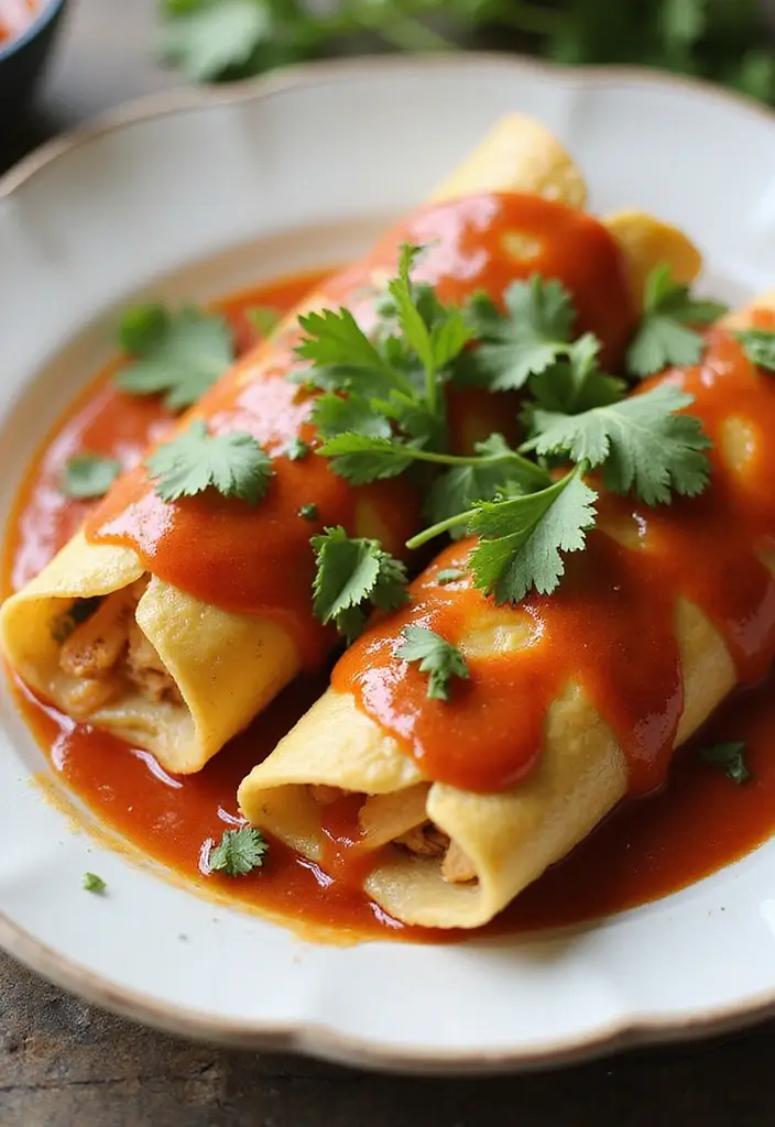 28 Chicken Goat Cheese Recipes That Feel Fancy & Delicious - 18. Goat Cheese Chicken Enchiladas