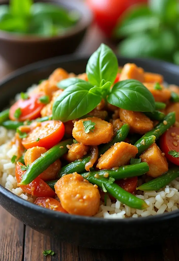 28 Chicken and Green Bean Stir Fry Recipes That Are Quick & Tasty 14 28 Chicken and Green Bean Stir Fry Recipes That Are Quick & Tasty - 13. Thai Basil Chicken and Green Beans