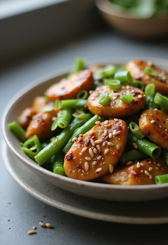28 Chicken and Green Bean Stir Fry Recipes That Are Quick & Tasty 21 28 Chicken and Green Bean Stir Fry Recipes That Are Quick & Tasty - 20. Sesame Chicken and Green Beans
