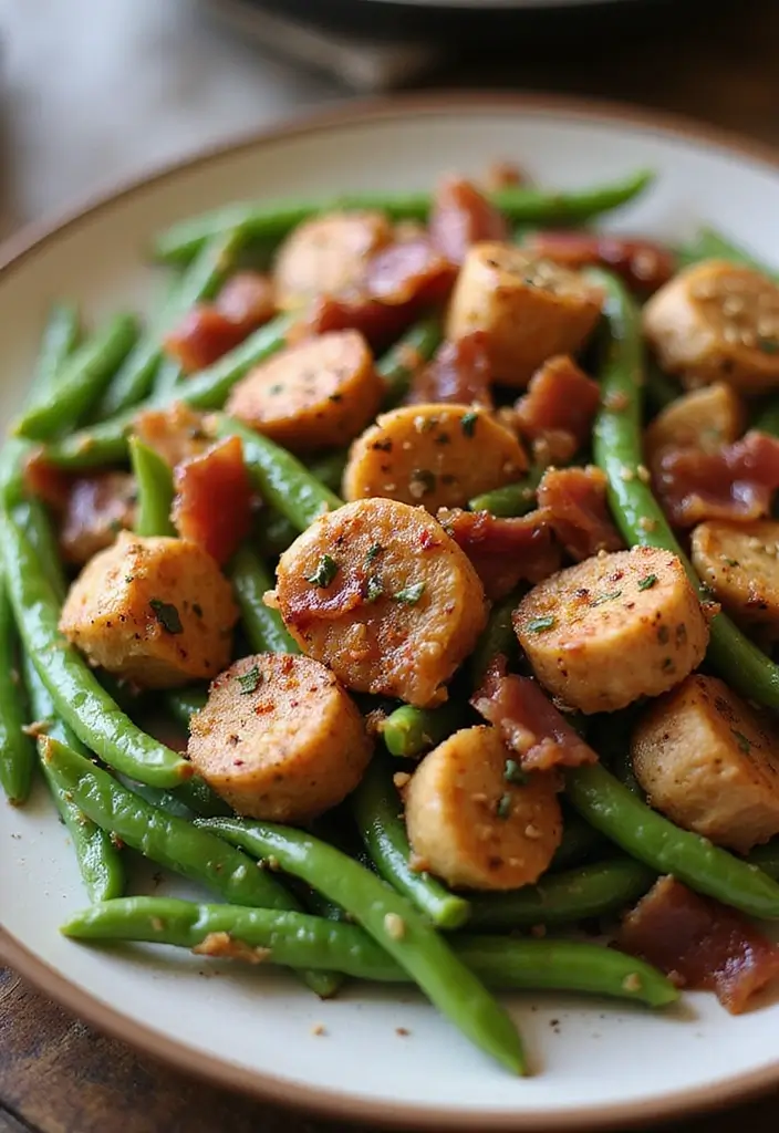 28 Chicken and Green Bean Stir Fry Recipes That Are Quick & Tasty 22 28 Chicken and Green Bean Stir Fry Recipes That Are Quick & Tasty - 21. Bacon Chicken and Green Beans