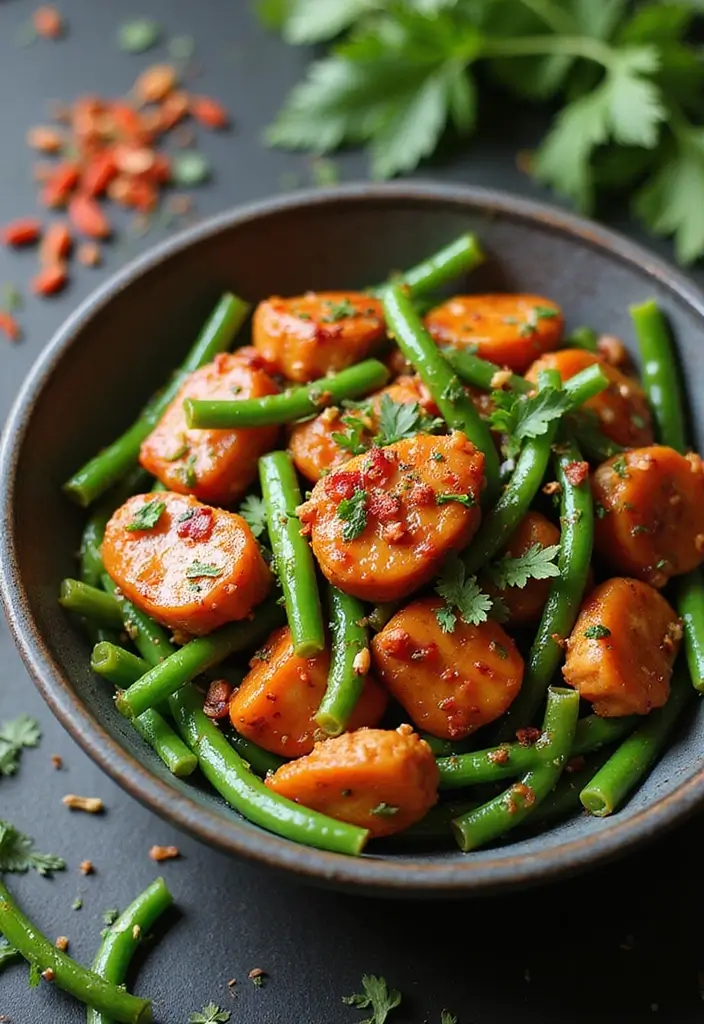 28 Chicken and Green Bean Stir Fry Recipes That Are Quick & Tasty 4 28 Chicken and Green Bean Stir Fry Recipes That Are Quick & Tasty - 3. Spicy Szechuan Chicken and Green Beans