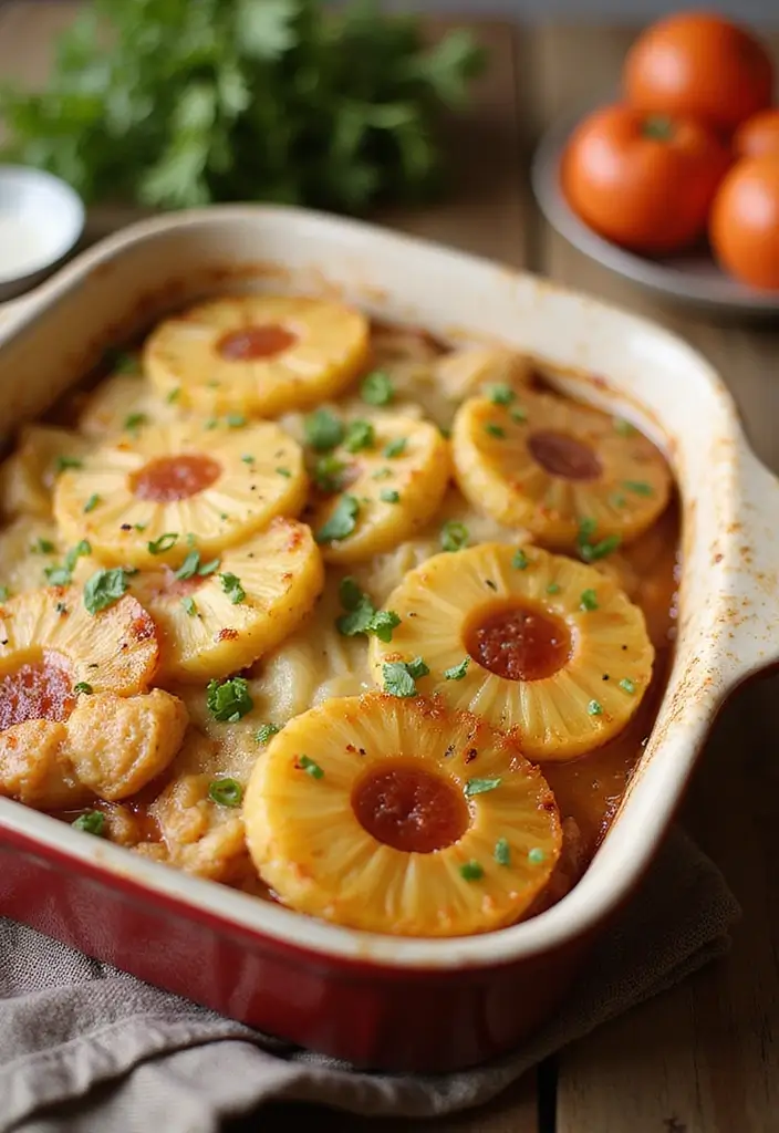 28 Chicken and Pineapple Recipes That Feel Tropical & Sweet - 8. Tropical Pineapple Chicken Casserole