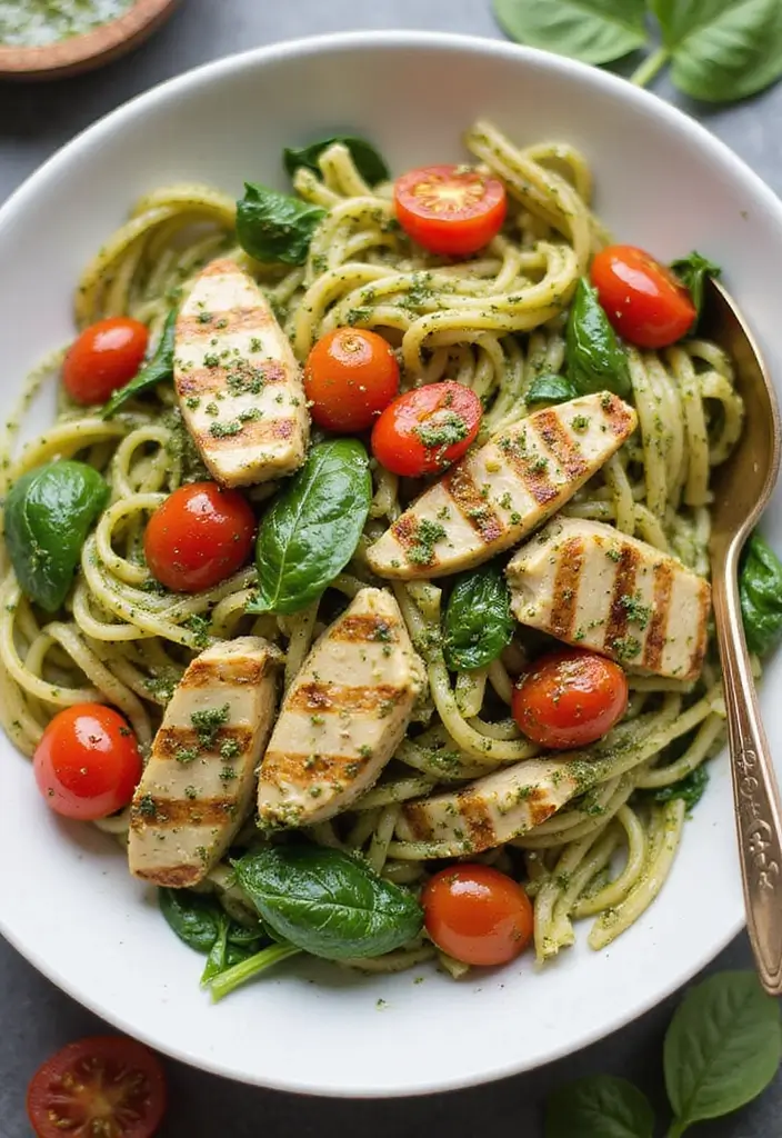 28 Delicious Frozen Grilled Chicken Strips Recipes That Are Quick & Healthy 11 28 Delicious Frozen Grilled Chicken Strips Recipes That Are Quick & Healthy - 10. Chicken Pesto Pasta