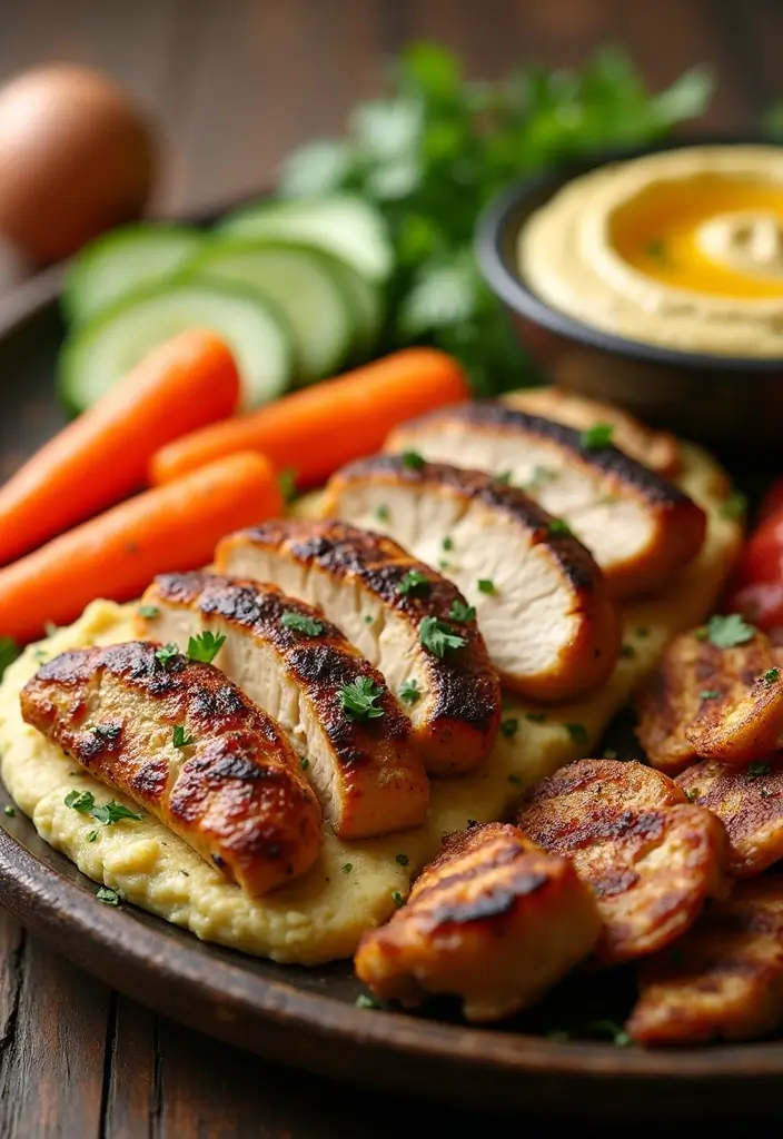 28 Delicious Frozen Grilled Chicken Strips Recipes That Are Quick & Healthy 17 28 Delicious Frozen Grilled Chicken Strips Recipes That Are Quick & Healthy - 16. Chicken Hummus Platter