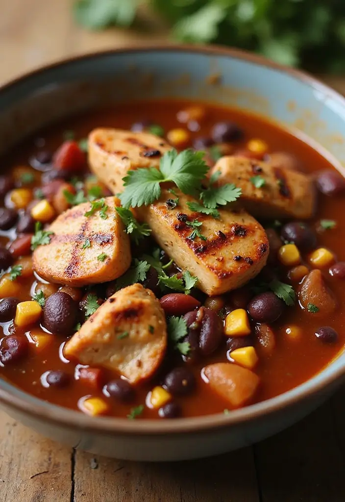 28 Delicious Frozen Grilled Chicken Strips Recipes That Are Quick & Healthy 24 28 Delicious Frozen Grilled Chicken Strips Recipes That Are Quick & Healthy - 23. Chicken and Black Bean Chili