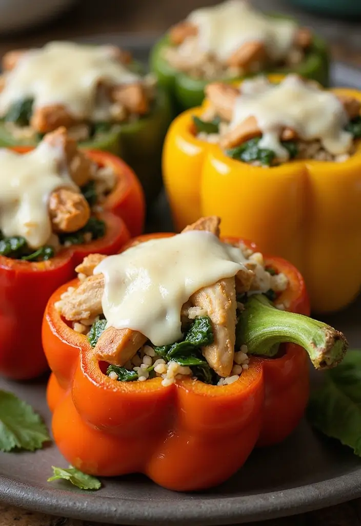 28 Delicious Frozen Grilled Chicken Strips Recipes That Are Quick & Healthy 25 28 Delicious Frozen Grilled Chicken Strips Recipes That Are Quick & Healthy - 24. Chicken and Spinach Stuffed Peppers