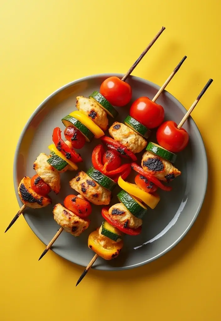 28 Delicious Frozen Grilled Chicken Strips Recipes That Are Quick & Healthy 9 28 Delicious Frozen Grilled Chicken Strips Recipes That Are Quick & Healthy - 8. Chicken and Veggie Skewers