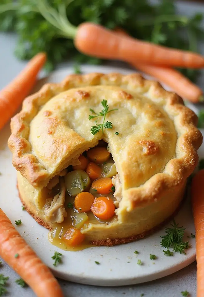 28 Double Crust Chicken Pot Pie Recipes That Are Golden & Flaky - 20. Chicken & Carrot Pot Pie