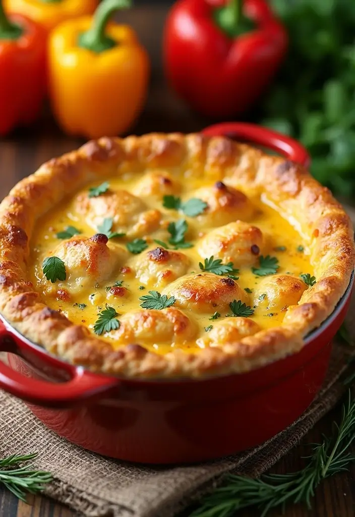 28 Double Crust Chicken Pot Pie Recipes That Are Golden & Flaky - 21. Chicken & Bell Pepper Pot Pie