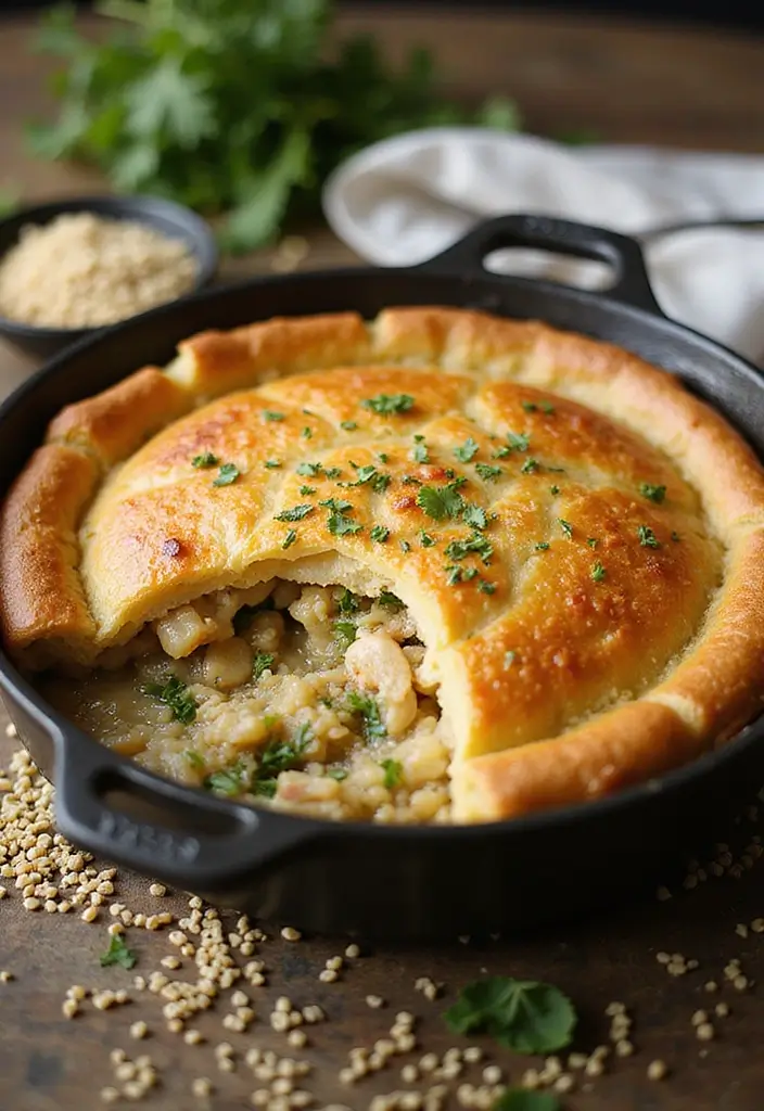 28 Double Crust Chicken Pot Pie Recipes That Are Golden & Flaky - 22. Chicken & Quinoa Pot Pie