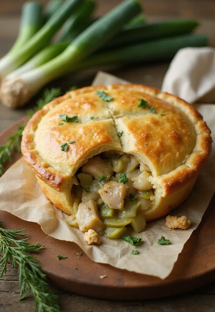 28 Double Crust Chicken Pot Pie Recipes That Are Golden & Flaky - 23. Chicken & Leek Pot Pie