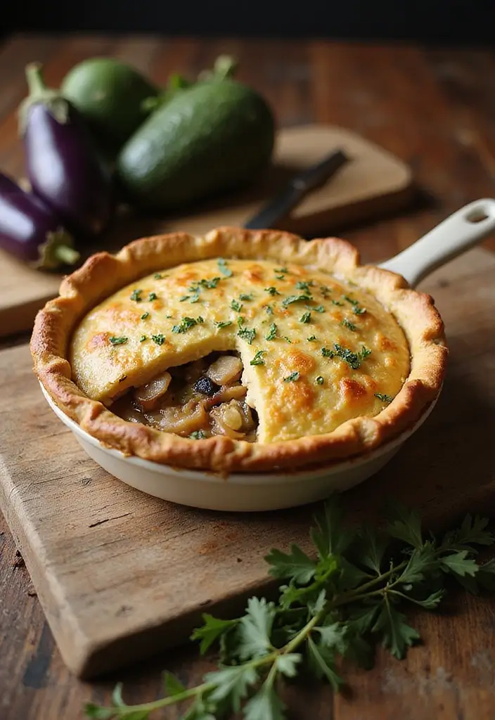 28 Double Crust Chicken Pot Pie Recipes That Are Golden & Flaky - 28. Chicken & Eggplant Pot Pie