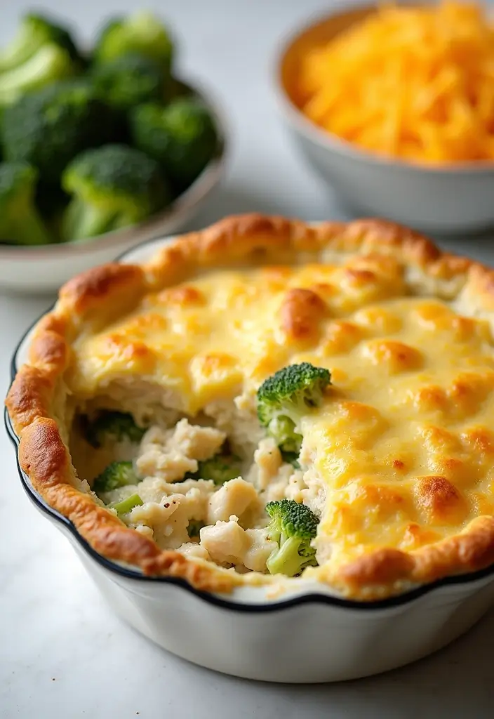 28 Double Crust Chicken Pot Pie Recipes That Are Golden & Flaky - 9. Cheesy Chicken & Broccoli Pot Pie