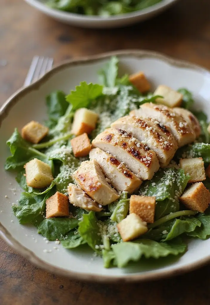28 Easy Chicken Recipes with Few Ingredients That Still Impress - 18. Chicken Caesar Salad