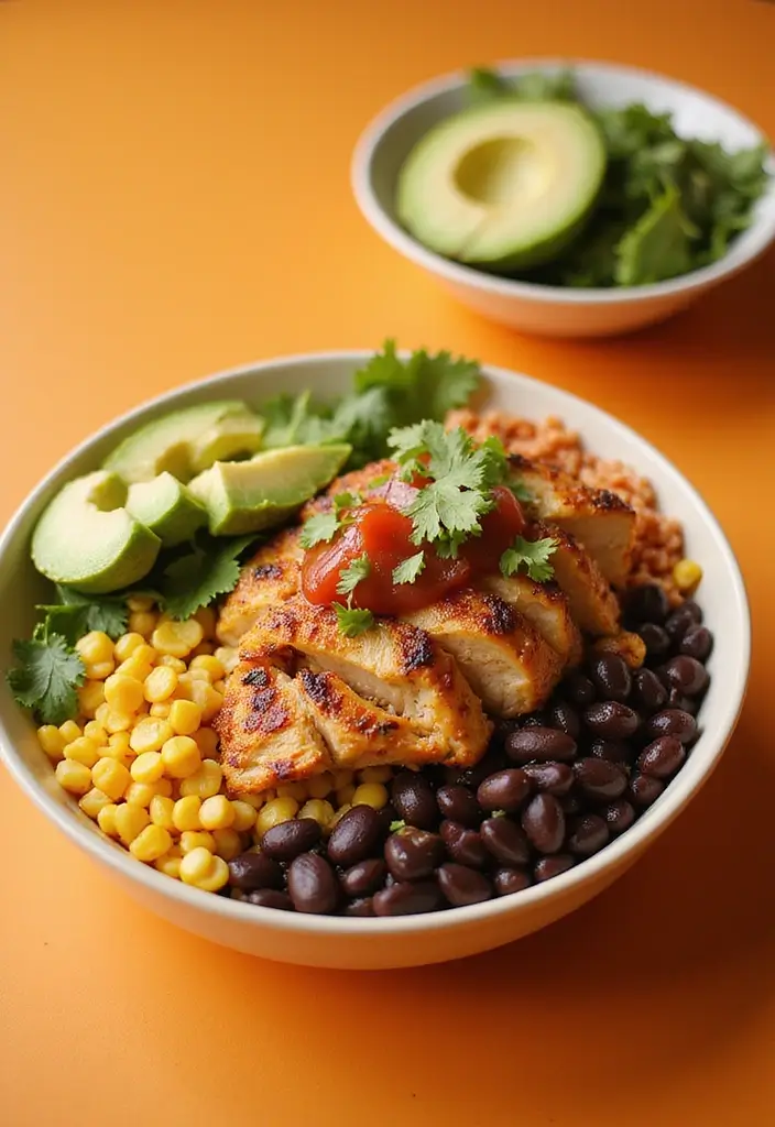 28 Easy Chicken Recipes with Few Ingredients That Still Impress - 19. Chicken Burrito Bowl