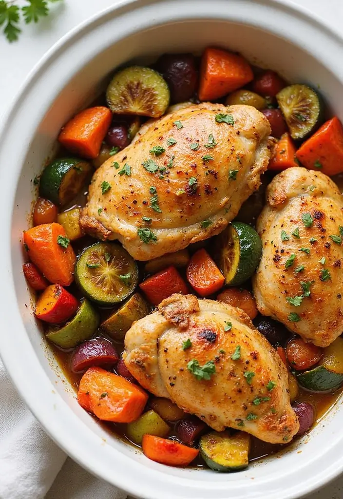 28 Easy Chicken Recipes with Few Ingredients That Still Impress - 3. One-Pan Chicken and Veggies