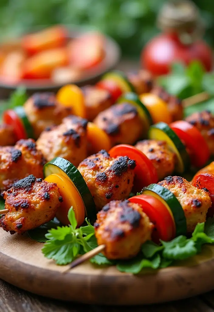 28 Easy Chicken Recipes with Few Ingredients That Still Impress - 5. BBQ Chicken Skewers