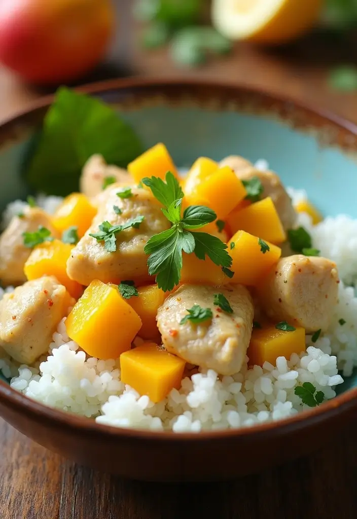 28 Hey Hey Moana Chicken Recipes Inspired by Island Flavors 19 28 Hey Hey Moana Chicken Recipes Inspired by Island Flavors - 18. Coconut Mango Chicken