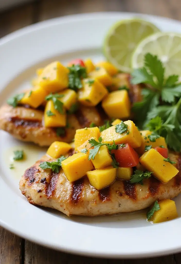 28 Hey Hey Moana Chicken Recipes Inspired by Island Flavors 4 28 Hey Hey Moana Chicken Recipes Inspired by Island Flavors - 3. Mango Salsa Grilled Chicken