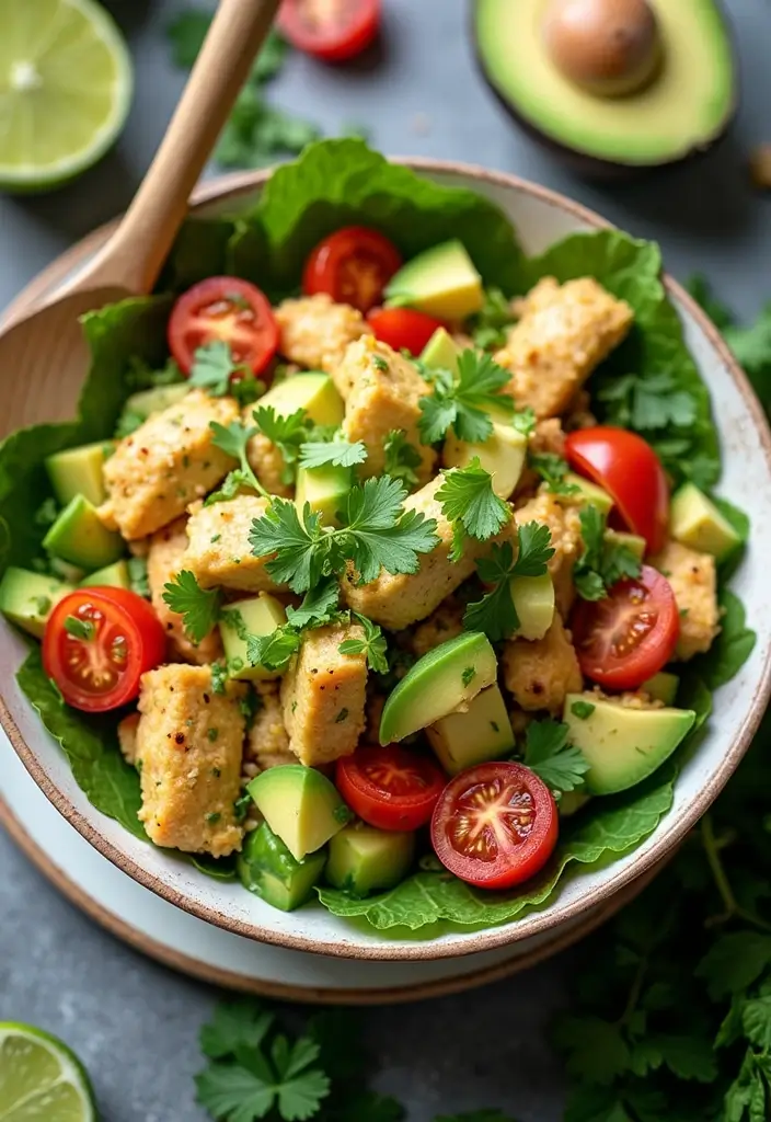 28 Low Cholesterol Chicken Recipes That Are Heart-Healthy and Delicious 2 28 Low Cholesterol Chicken Recipes That Are Heart-Healthy and Delicious - 1. Avocado Chicken Salad