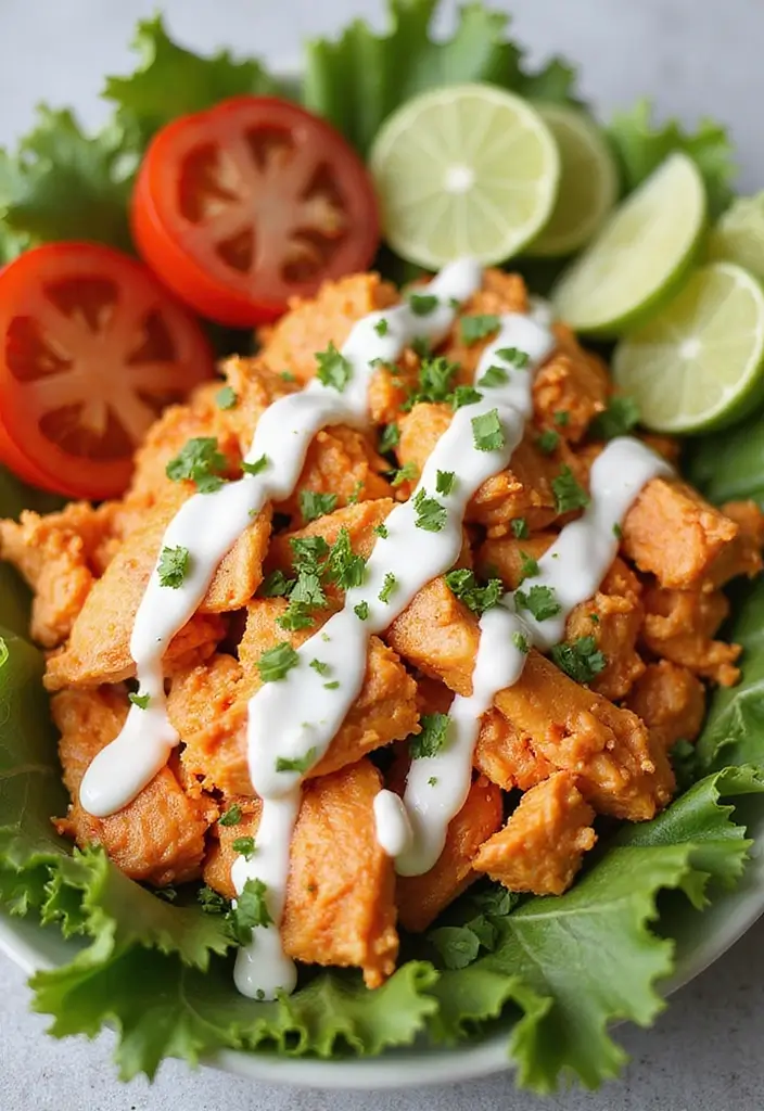 28 Low Cholesterol Chicken Recipes That Are Heart-Healthy and Delicious 14 28 Low Cholesterol Chicken Recipes That Are Heart-Healthy and Delicious - 13. Buffalo Chicken Salad