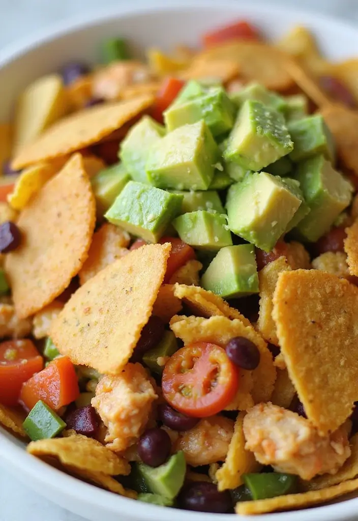 28 Low Cholesterol Chicken Recipes That Are Heart-Healthy and Delicious 15 28 Low Cholesterol Chicken Recipes That Are Heart-Healthy and Delicious - 14. Chicken Taco Salad