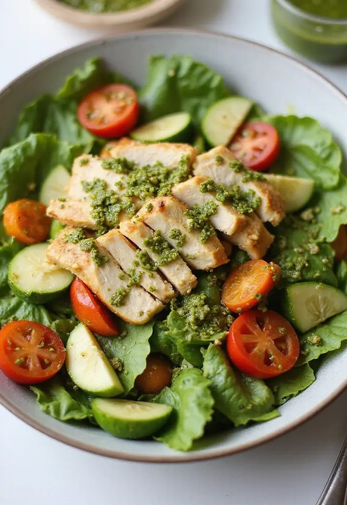 28 Low Cholesterol Chicken Recipes That Are Heart-Healthy and Delicious 19 28 Low Cholesterol Chicken Recipes That Are Heart-Healthy and Delicious - 18. Pesto Chicken Salad