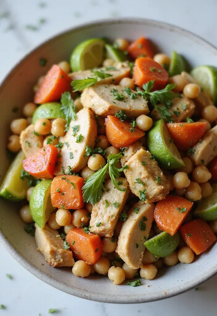 28 Low Cholesterol Chicken Recipes That Are Heart-Healthy and Delicious 21 28 Low Cholesterol Chicken Recipes That Are Heart-Healthy and Delicious - 20. Chicken and Chickpea Salad