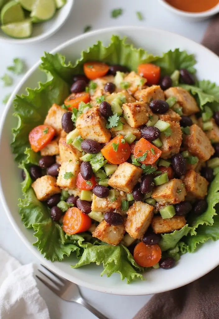 28 Low Cholesterol Chicken Recipes That Are Heart-Healthy and Delicious 24 28 Low Cholesterol Chicken Recipes That Are Heart-Healthy and Delicious - 23. Chicken and Black Bean Salad