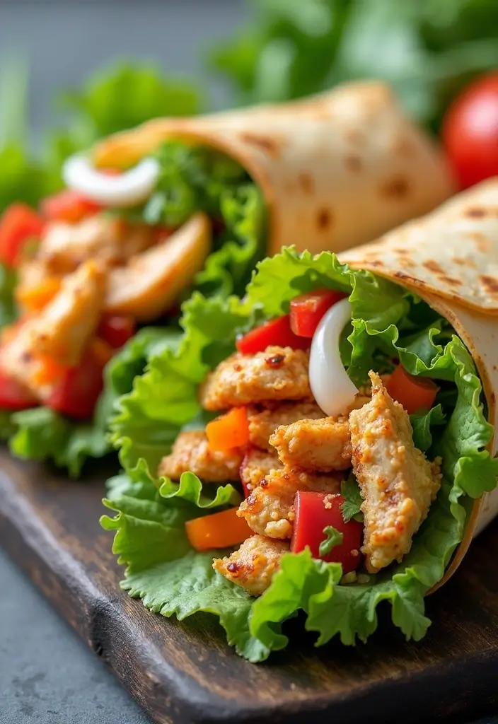 28 Low Cholesterol Chicken Recipes That Are Heart-Healthy and Delicious 5 28 Low Cholesterol Chicken Recipes That Are Heart-Healthy and Delicious - 4. Thai Chicken Salad Wraps