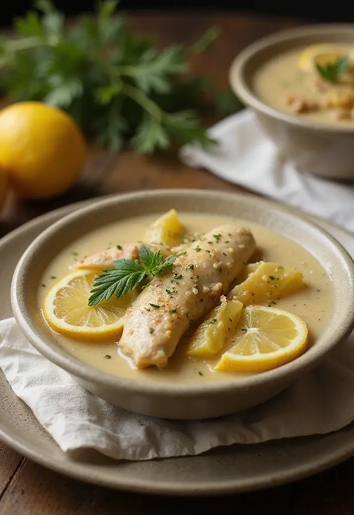 29 Greek Lemon Chicken Soup Recipes That Feel Warm & Bright 12 29 Greek Lemon Chicken Soup Recipes That Feel Warm & Bright - 11. Lemon Chicken Soup with Artichokes