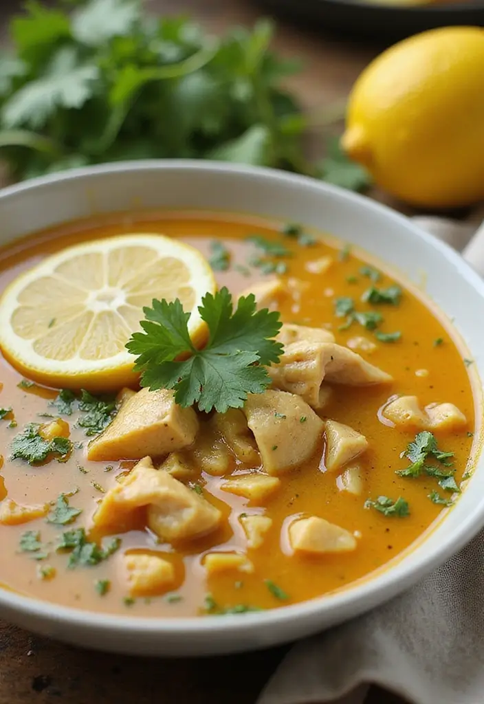 29 Greek Lemon Chicken Soup Recipes That Feel Warm & Bright 14 29 Greek Lemon Chicken Soup Recipes That Feel Warm & Bright - 13. Lemon Chicken Soup with Cilantro
