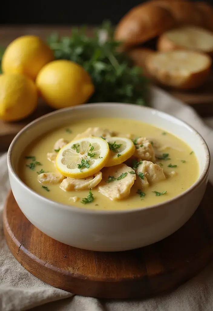 29 Greek Lemon Chicken Soup Recipes That Feel Warm & Bright 15 29 Greek Lemon Chicken Soup Recipes That Feel Warm & Bright - 14. Lemon Chicken Soup with Potatoes